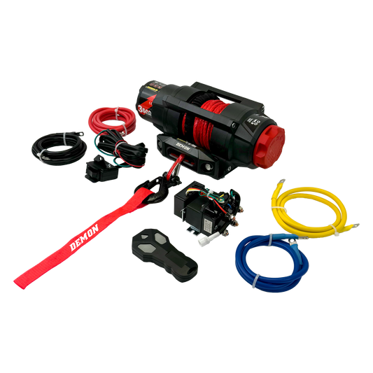 Heavy Duty 3500Lb Synthetic Rope Winch w/Wireless Remote
